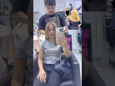 Milk tea hair color ❤️ #hair #hairtransformation