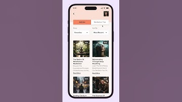 Designed segmented control navigation for a Meditation app