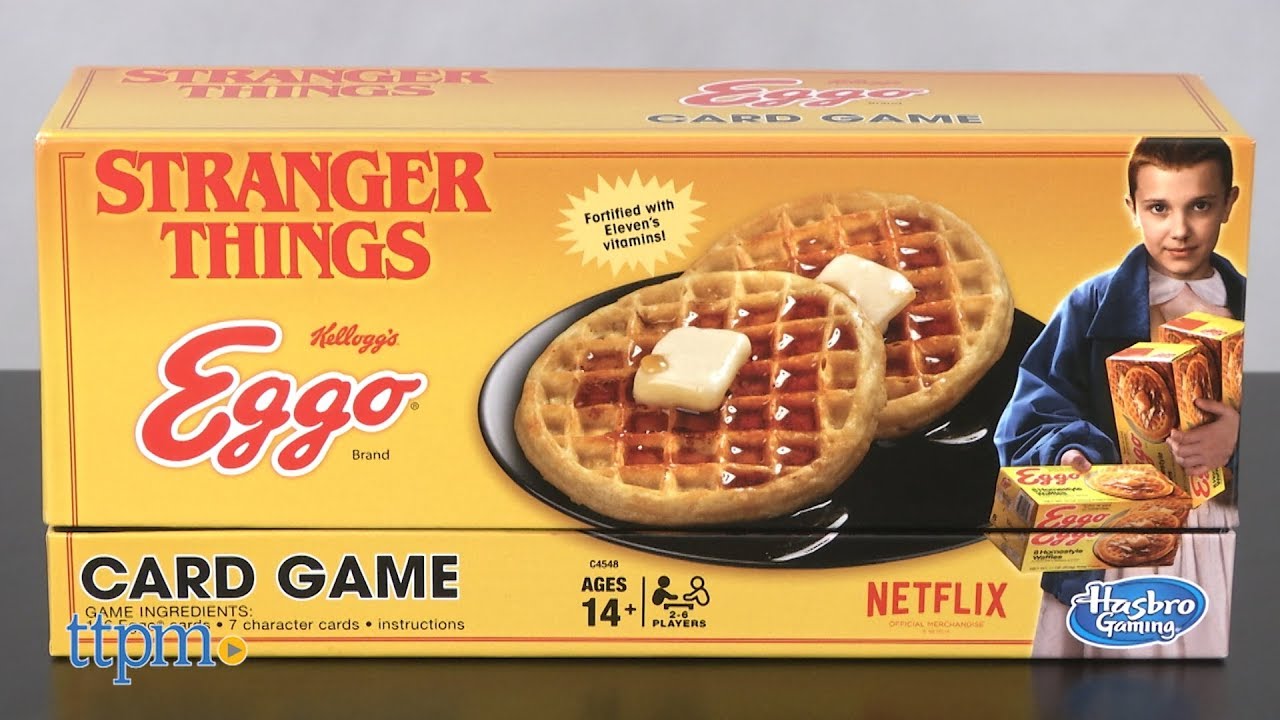 Stranger Things Eggo Card Game From Hasbro Youtube