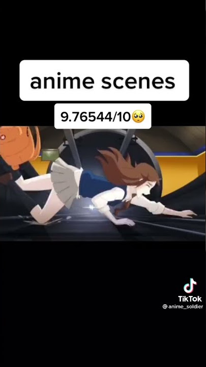 anime scenes | menolong cewe yang jatuh di kereta api