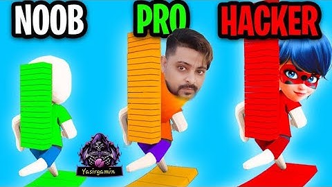 Bridge Race Game Play ( All Level 1201 🍭 1212 )HACKER YasirGamin