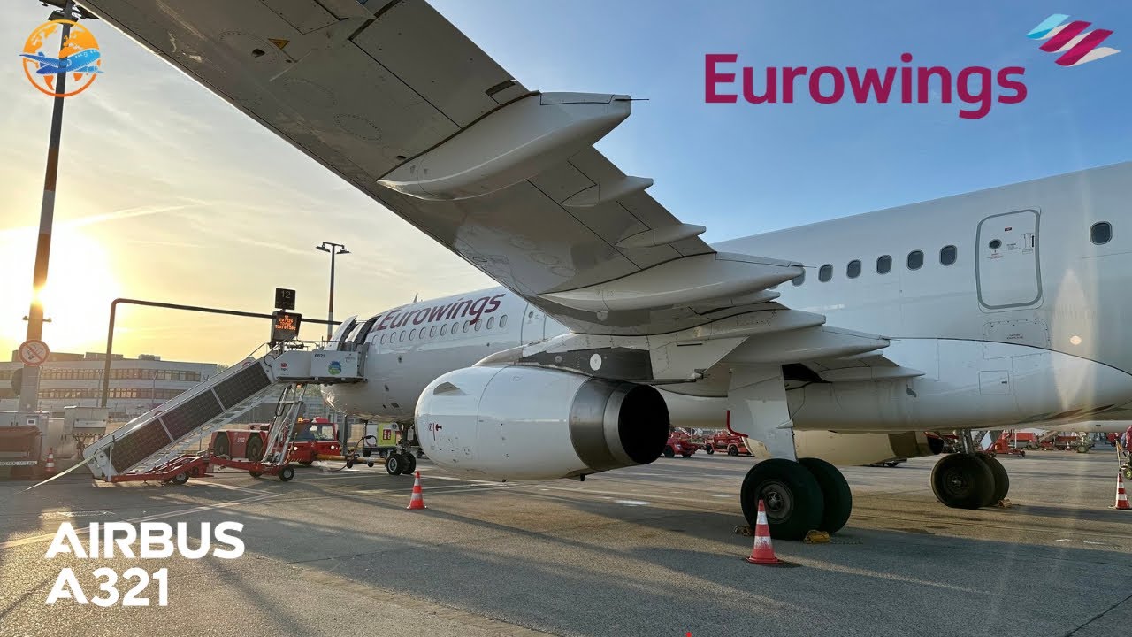 🇩🇪 Hamburg - Fuerteventura 🇪🇸 Eurowings Airbus A321-200 [FULL FLIGHT REPORT] beautiful approach!