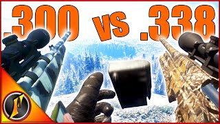 .338 vs .300 Comparison! Which Big Game BoltAction Rifle is the Best???