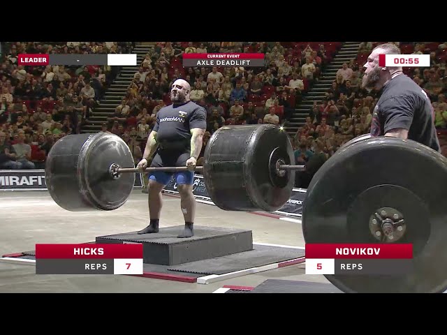 Axle Deadlift RECORD at Europe's Strongest Man 2021 class=