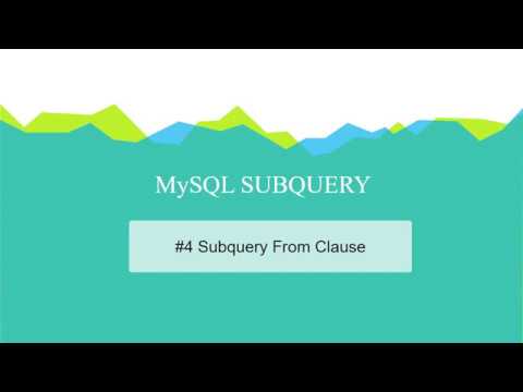 #4 Subquery 