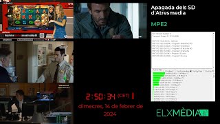 Apagada SD i canvi a HD | Mux MPE2 (Atresmedia) | 14-02-2024