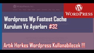 Wordpress Wp Fastest Cache Kurulum Ve Ayarları - Uzmanından Ücretsiz Wordpress Eğitim Seti 32