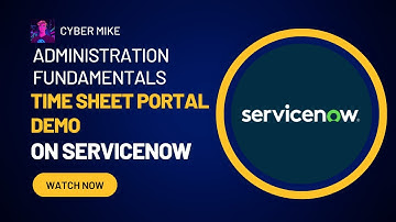 Time Sheet Portal Demo | ServiceNow System Admin Fundamentals