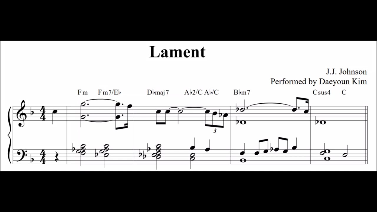 [ballad jazz piano] Lament (sheet music)