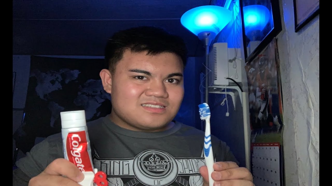 ASMR Brushing My Teeth, Flossing, and Teeth Tapping (No Talking)