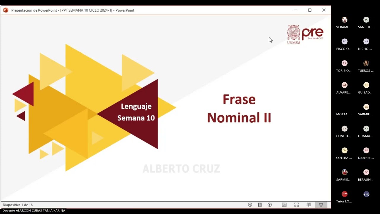 Lenguaje - Semana 10 - Pre San Marcos Ciclo 2024-I (Nuevo Ciclo)