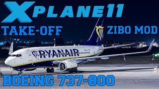 X-Plane 11 / GATWICK NIGHT DEPARTURE/ZIBO MOD 737/AMAZING GRAPHICS