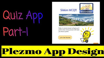 Designing the Main Screen of An Quiz App|| Plezmo Academy