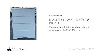 Bealife 5-Drawer Dressers Recalled