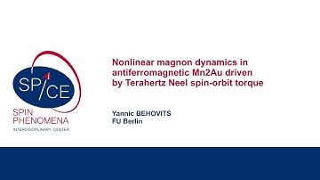 Talks - Ultrafast Antiferromagnetic Writing - Yannic BEHOVITS, FU Berlin