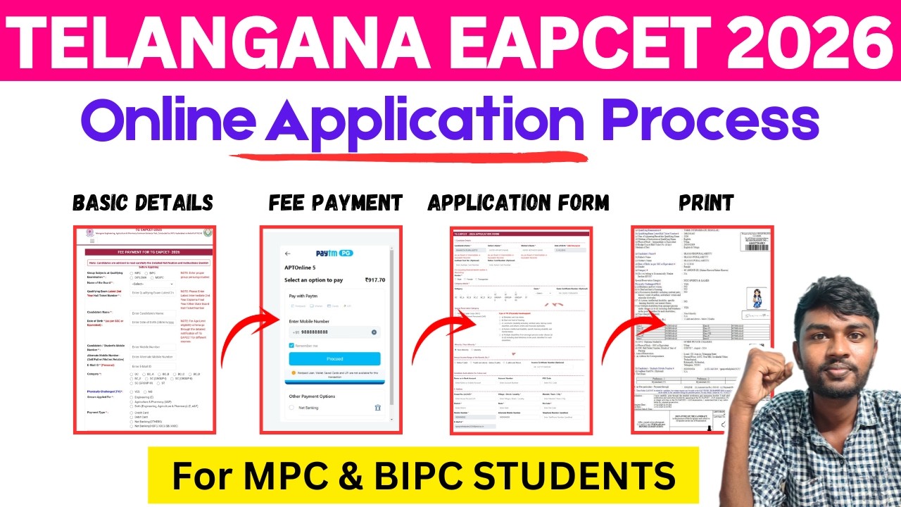 EAMCET apply online telugu 2026 |Ts eamcet 2026 application|ts eamcet application required documents