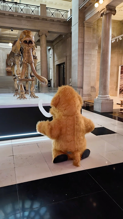 Baby mammoth 🦣 meets its great grandfather