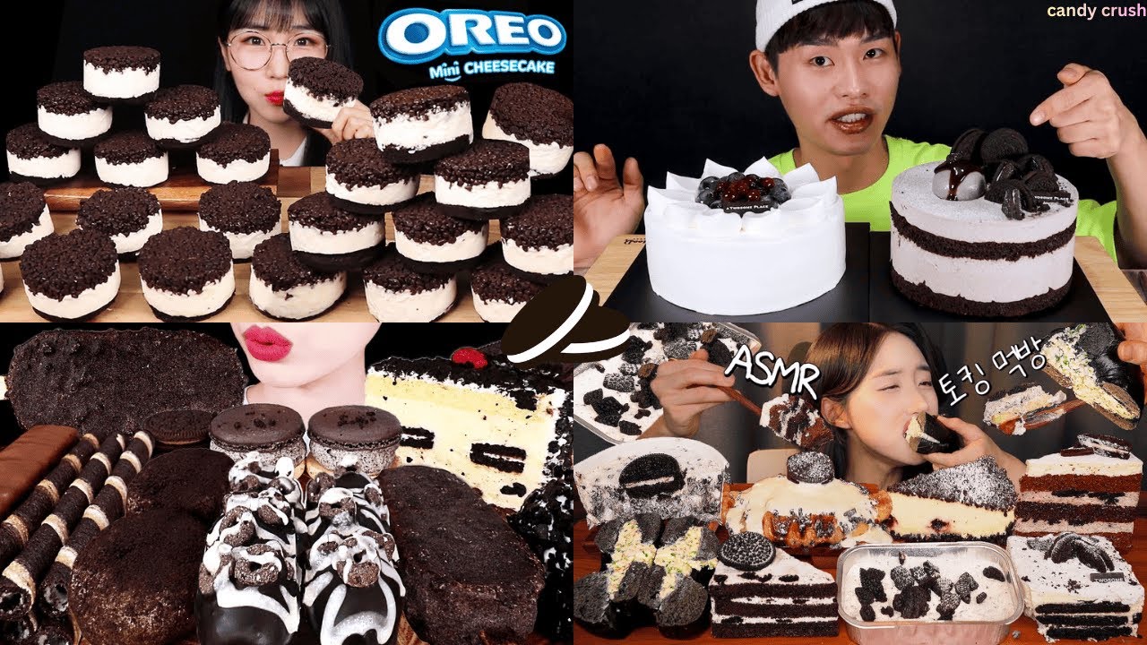 🍫🍦 ASMR Oreo Mukbang at 3X Speed | Oreo Cake & Chocolate Ice Cream Compilation 😋