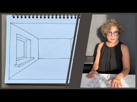 1.3 Рисуем комнату в перспективе ✏️ Одна точка схода