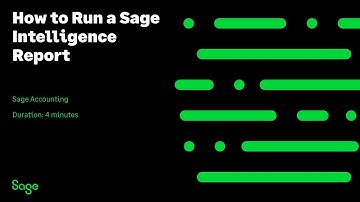 Sage Accounting - How to Run a Sage Intelligence Report (Canada)