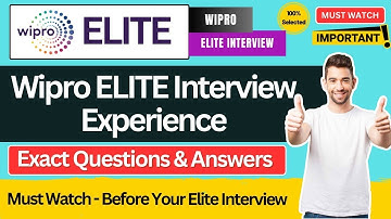 🔥Wipro Elite Interview Experience | Elite Technical Interview Questions | Wipro Elite Hiring Process