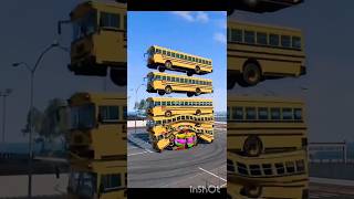 Cars vs 2 Giant Bollards & 3 Small Bollards Crash#beamngdrive #cars #shorts #beamngmods