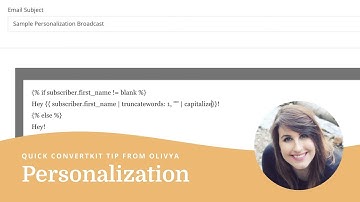 How to modify first name personalization code in ConvertKit