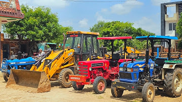 Jcb 3dx Eco Machine Loading Red Mud | Mahindra 475 Di New Holland 3630 Eicher 380 Swaraj 855 Fe