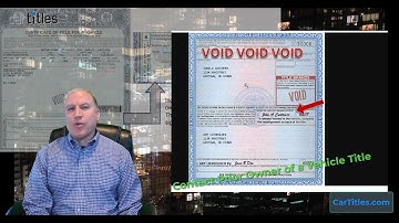 Contacting Prior Title Owners And Lienholders Of A Vehicle