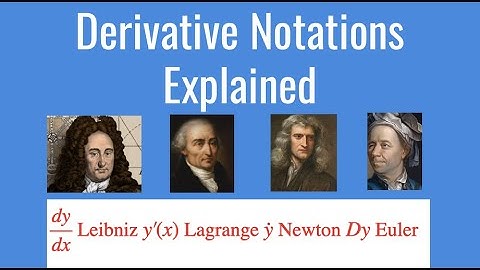 The History of Derivative Notations | Leibniz, Lagrange, Newton, Euler