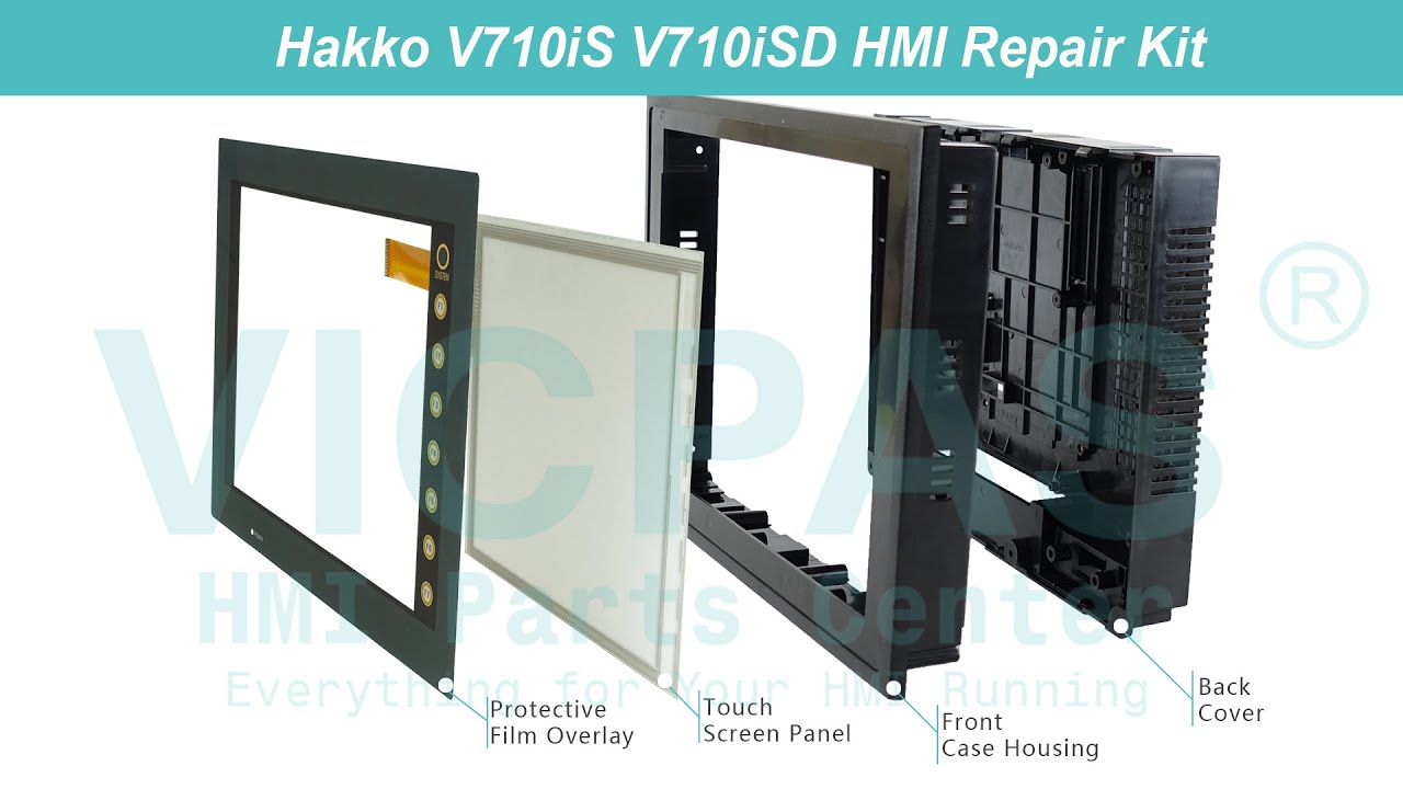 How to Repair Hakko V710iS V710iSD Touchscreen Panel Overlay Plastic Case Cover?
