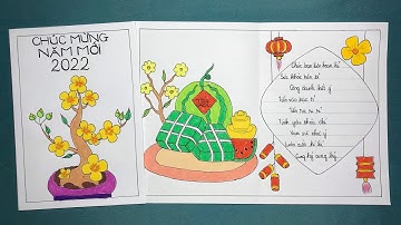 Vẽ thiệp chúc mừng năm mới | tự vẽ thiệp chúc mừng năm mới 2022 | vẽ thiệp chủ đề ngày tết 🧧