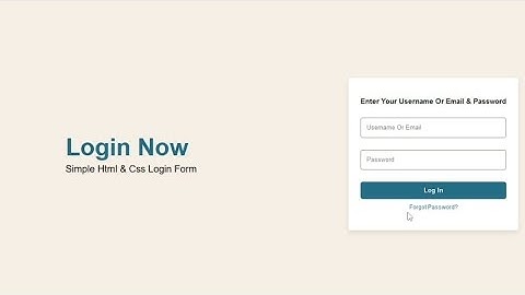 Simple HTML & CSS Login Form Design | Part 2 |