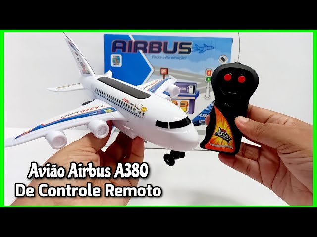 Avião de Controle Remoto Airbus com LED – Universo Dos Brinquedos