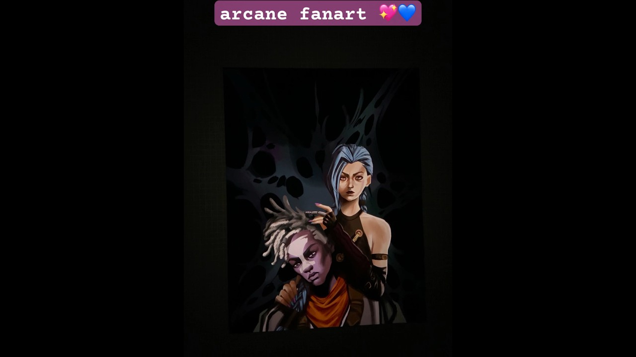 ARCANE FANART 💖💙 #arcane #arcaneedit #jinx #leagueoflegends #ekko #arcane2