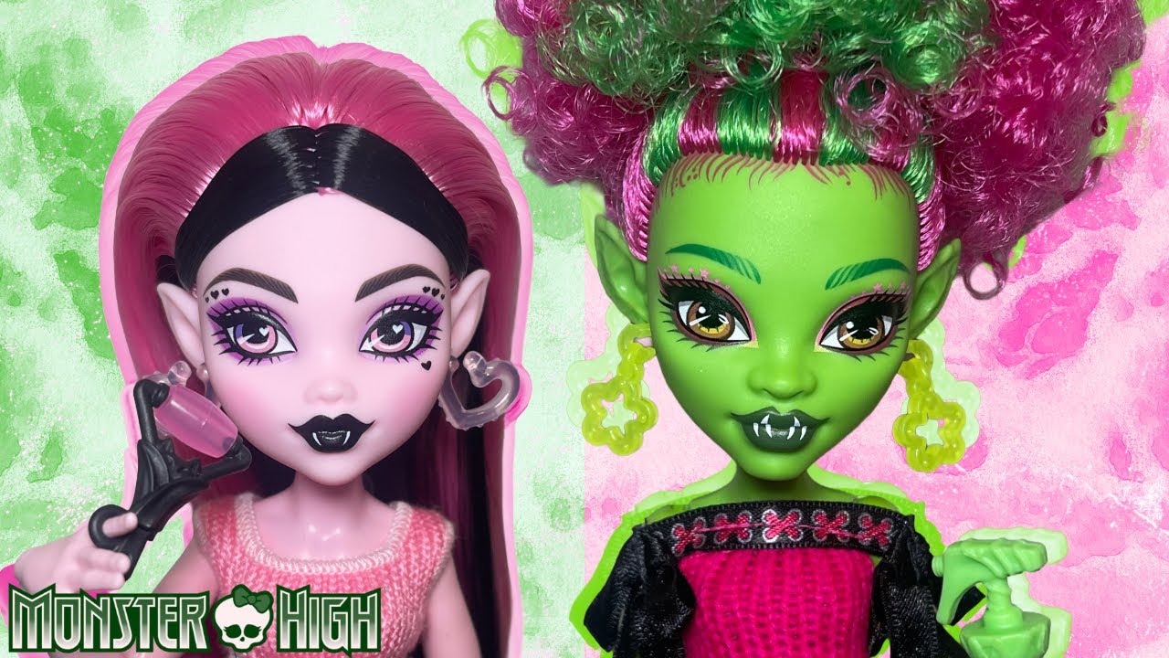 Распаковка и обзор кукол Monster High SELF-SCARE SECRETS Дракулаура и Венера МакФлайтрап!!