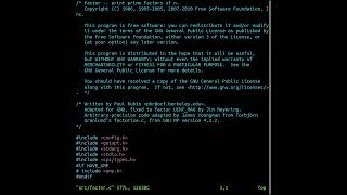 the 'factor' command in linux
