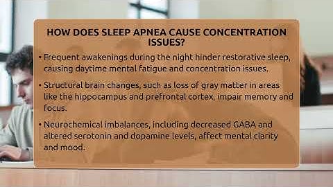 How Does Sleep Apnea Cause Concentration Issues? - Sleep Apnea Support Network