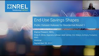 EndUse Savings Shapes: Residential Round 1 Public Dataset Release Webinar