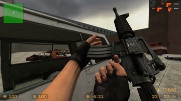 Counter Strike Source my new custom map PROJECT SILVER ON PC WITH AI!!