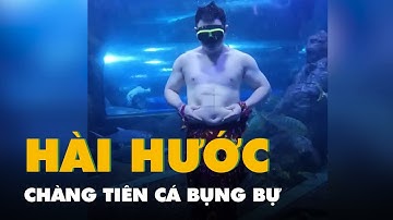 Màn biểu diễn hài hước của chàng tiên cá bụng bự gây sốt mạng xã hội
