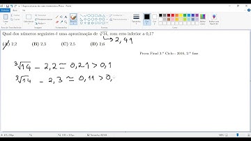 Aproximação com erro inferior a 0,1, Matemática 9ºano