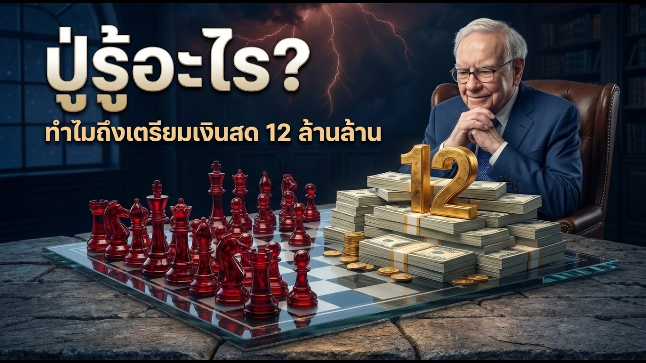 ⁣สัญญาณอันตราย! ทำไม Warren Buffett ถือเงินสด 12 ล้านล้าน? (ช้อนซื้อหุ้นเร็วๆ นี้?)