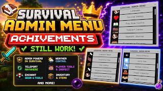 Survival Admin Menu para Minecraft Bedrock como UTILIZAR