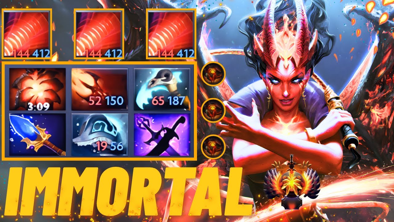 1183 XPM Queen of Pain | Immortal Game | 35 Kills | Patch 7.39c | Highlights