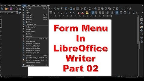 Form Menu Control Wizards Label, Text box | LibreOffice Writer Part 31