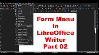 Form Menu Control Wizards Label, Text box | LibreOffice Writer Part 31