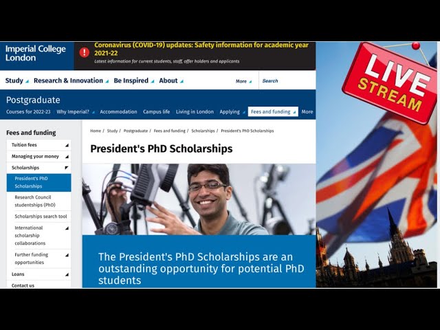 Imperial College President’s Ph.D. Scholarships (Fully-funded) 2022/2023 for International Students 