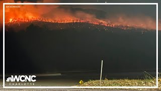 Crews battling wildfire at Crowders Mountain