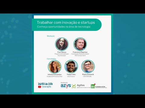 Trabalhar com inovação e startups - Azys e Incubadora do Ifes